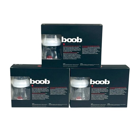 NEW IN BOX Joovy Boob Baby Bottles Set Of 3 5oz/140ml BPA-Free PPSU - Picture 2 of 2